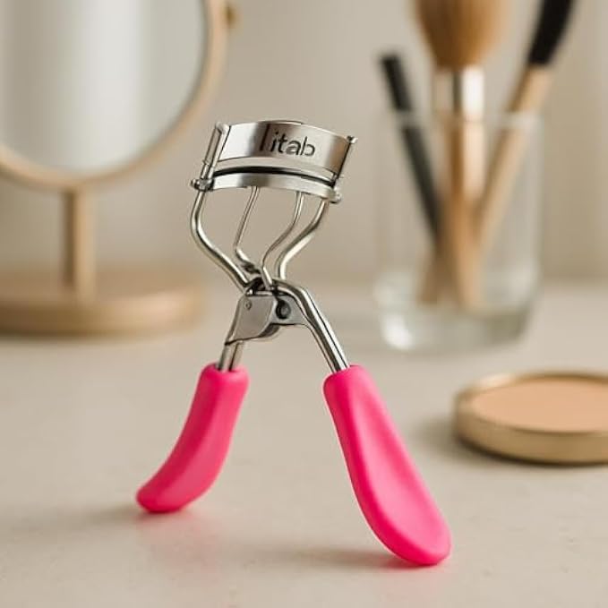 120 Pieces Pink Eyelash Curler - Stainless Steel Lash Curlers with Silicone Pad (Portable Makeup Eyelash Curler for Natural & False Lashes)
