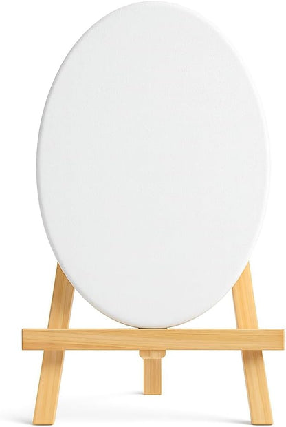 Oval Canvas 20x15cm with Wooden Stand 21x15cm