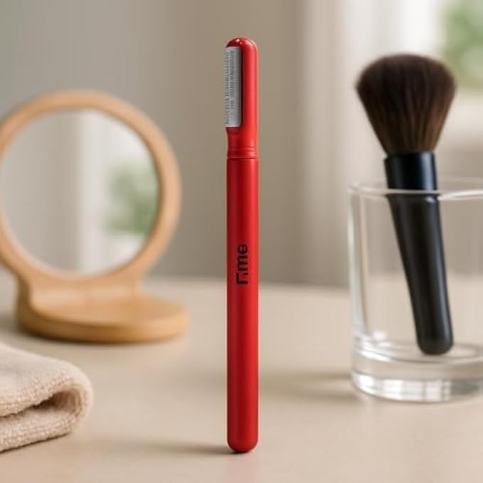 120 Pieces Eyebrow Razor Red - Precision Stainless Steel Facial Hair Trimmer & Eyebrow Shapers for Makeup Touch-Up (Shaving & Dermaplaning)
