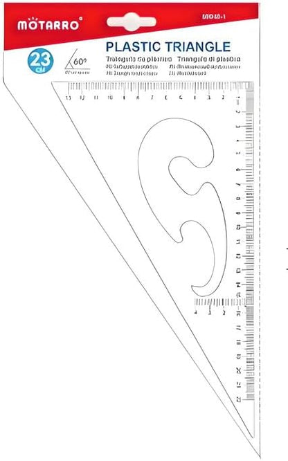 Plastic Ruler 23cm x 13cm, Durable Measuring Tool for School, Office, and Home Use