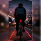 96 Pieces Bicycle Laser Lights (3 Red Safety Beams – 5 LED Modes – Water-Resistant Rear Bike Light with Easy Seat or Frame Mount for Night Riding – Black and Red)