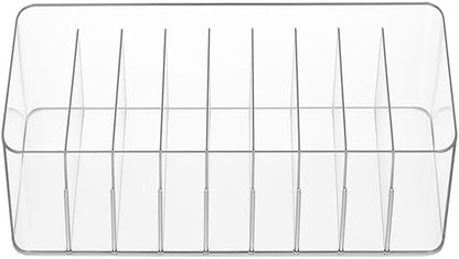 Large Transparent Data Cable Storage Box – Adjustable Compartments