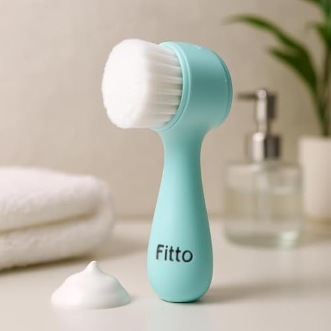 96 Pieces Blue Silicone Face Scrub Brush - Facial Cleansing Brush & Exfoliators (Gentle Pore Cleanser & Massager for Daily Skincare)