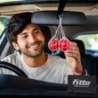 96 Pieces Basketball Car Air Fresheners (2-Piece Red Hanging Fragrance Balls with White Net Cord for Car Interior – SUV – Locker and Small Spaces)
