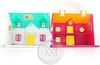 96 Pieces Doll Small House Miniature Furniture Toys for Girls with Light - Interactive Toy Playset with Detailed Furniture (LED Lights – and Fun Accessories - Perfect Gift for Kids Ages 3+)