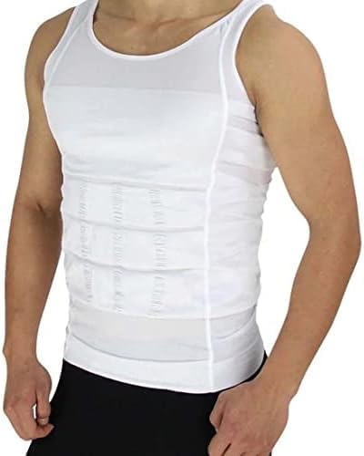 Fitto Men's Nylon Vest, White, Large