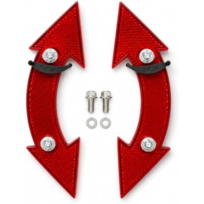 144 Pieces Bicycle Reflector Sets (Red High-Visibility Wheel Spoke and Rear Bike Reflectors with Easy Mounting for Road – Mountain and Commuter Bicycles)