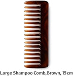 144 Pieces Large Shampoo Combs (15cm Brown - Wide Tooth Detangling Comb for Wet Hair – Scalp Massage & Salon Use – Plastic Comb for Men Women Kids)