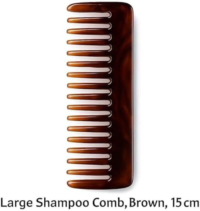 144 Pieces Large Shampoo Combs (15cm Brown - Wide Tooth Detangling Comb for Wet Hair – Scalp Massage & Salon Use – Plastic Comb for Men Women Kids)