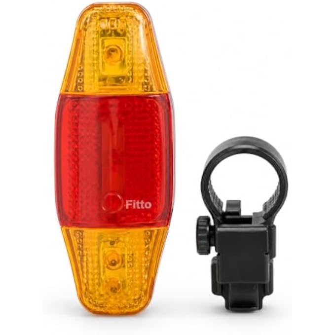 120 Pieces Bicycle Tail Lights (USB Rechargeable High-Visibility Rear LED Bike Light with Quick Tool-Free Mount – Weather-Resistant – Red and Amber)