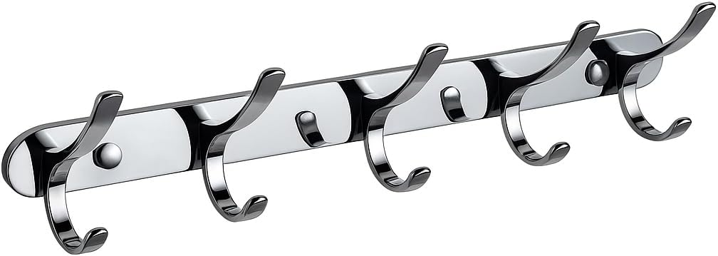 72 Pieces 4 Hooks Wall Hangers (Towel Hooks – Heavy Duty – Ideal for Kitchen – Bathroom – Shower – Home Door – Closet – Cabinet – Chrome)