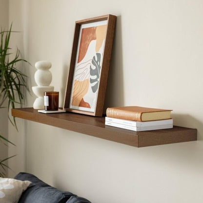 Wall Shelf 120x19.5cm, White Floating Shelf for Home Decor