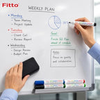 120 Pieces Whiteboard Marker Sets with Duster (4 Low-Odor Bullet Tip Dry Erase Markers in Blue – Red – Black and Green for Office – Home and Classroom)