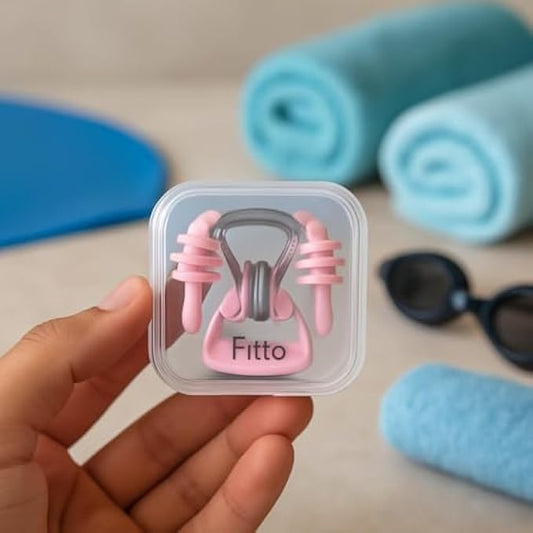 Assorted Color Nose Clip and Ear Plug Set for Swimming and Water Sports