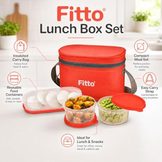 96 Pieces Lunch Box Sets with Insulated Carry Bag (Reusable Food Containers – Compact Meal Storage Set for Office – School – Travel & Outdoor Use)