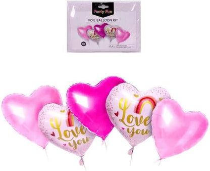 I Love You Foil Balloon 18 Inch Pack of 5 – Party Decoration
