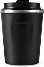 96 Pieces Gray Coffee Mugs with Lid (380ml Double Wall Insulated Stainless Steel Mug – Travel-Friendly – Leak-Proof Coffee Cup for Hot & Cold Beverages – BPA-Free – Spill-Resistant Mug for Office – Home)