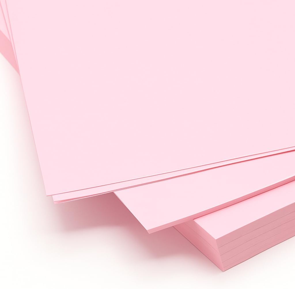 96 Pieces A4 Light Pink Chart Papers for Crafts (Art Projects – and School Use – 1 PC)