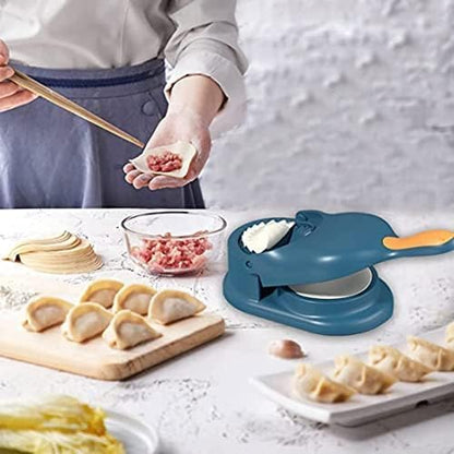 Dumpling Maker Ghughra Momos Machine, 2 in 1 Skin Press Mould, Gujiya Making, Kitchen Tool, Puri Maker, Best Gift for Women Girls, Pack 1