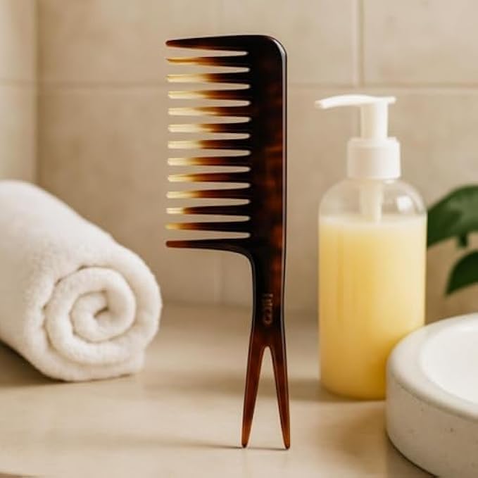 120 Pieces Large Shampoo Comb withs (2 Legs - Wide Tooth Detangling Comb for Wet Hair – Scalp Massage – Shower Use - Coffee Color)