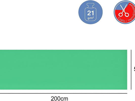 Crepe Paper Roll 200cm x 60cm Pistachio for Crafts and Decorations