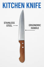 96 Pieces Stainless Steel Kitchen Knives with Wooden Handle (Sharp Chef Knife for Cooking – Durable and Ergonomic Design)