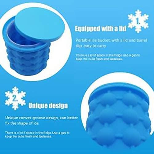 96 Pieces Ice Cube Maker Genies (Space-Saving Dual-Use Silicone Ice Bucket & Party Drink Tub for Whiskey – Cocktails – Beverages – and More)