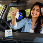 96 Pieces Boxing Glove Car Air Fresheners (Blue and White Peach-Scented Hanging Ornament for Rearview Mirror – Car – SUV and Small Spaces)