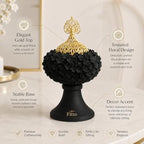 96 Pieces Incense Burner Black and Gold Decorative Bakhoor Holders (Metal Aroma Burner for Oud – Incense and Home Fragrance)