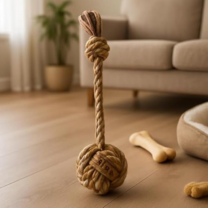 120 Pieces Dog Rope Tug Toys (35 x 6.5 cm Brown - Rope Chew & Tug Toy for Dogs – Interactive Training & Dental Cleaning Toy for Small to Medium Dogs)