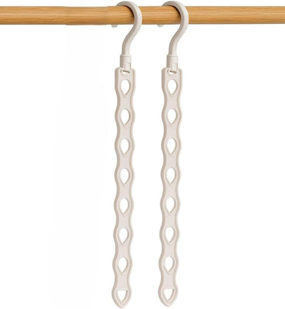 Vertical Clothes Rack – 44cm Space-Saving Design – 360° Rotating Hook – PP Material – Set of 2
