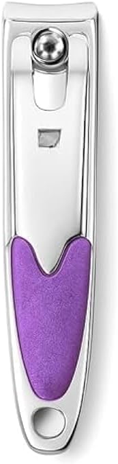 Nail Clipper Purple 6.5x1.2cm - Compact Travel Nail Cutter for Fingernails & Toenails