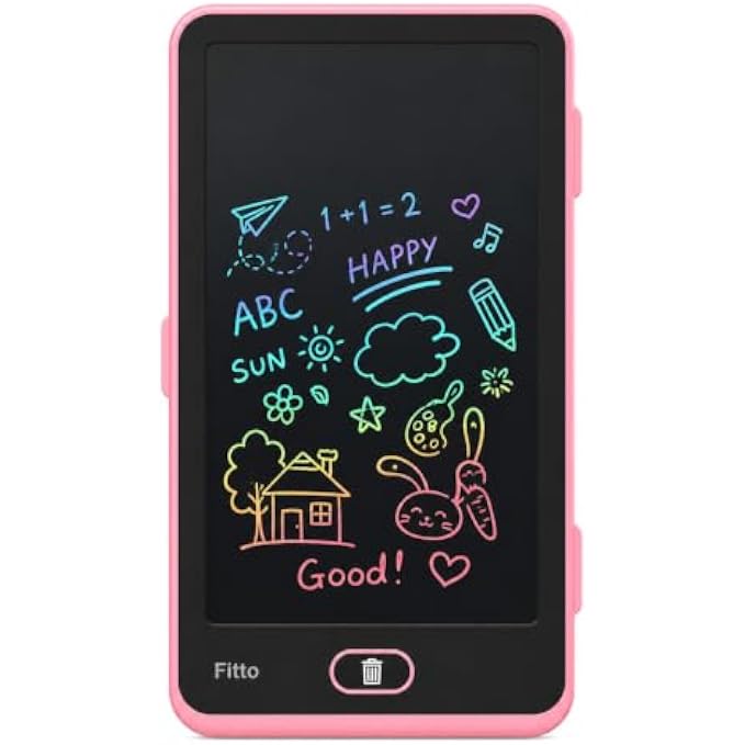 96 Pieces Reusable LCD Writing Tablets with One-Touch Erase and Screen Lock (Portable Drawing and Note Pad – Pink and Black)