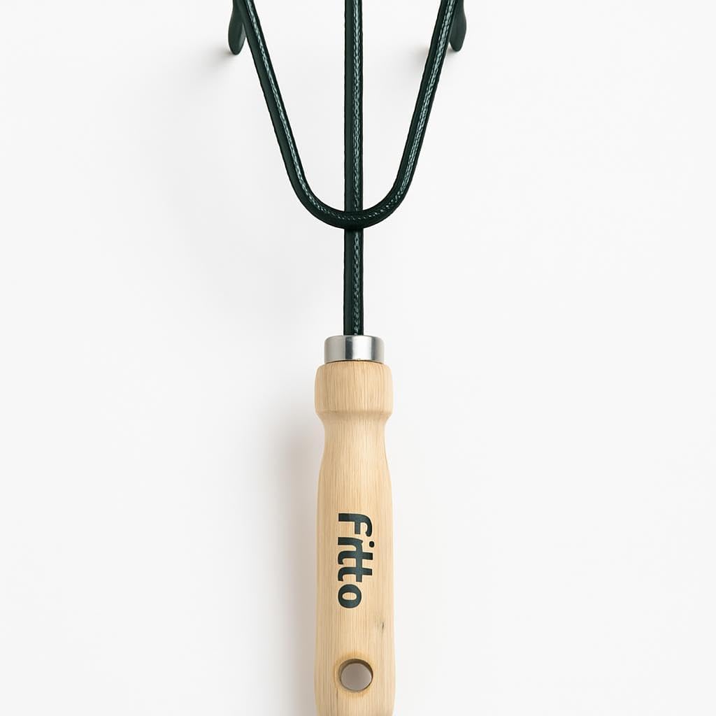 96 Pieces Hand Cultivators with Wooden Handle and Metal Prongs for Gardening