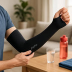 120 Pieces Ice Silk Cooling Arm Sleeves with Thumb Hole - Black