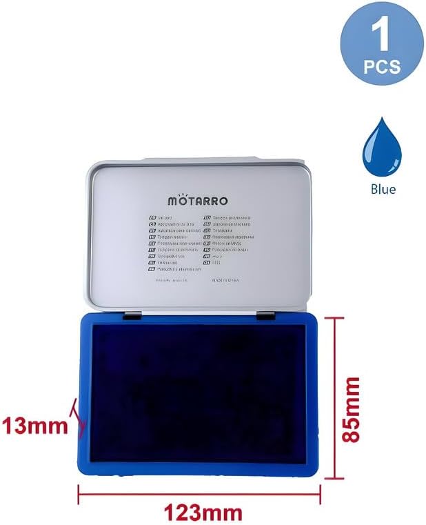 Blue Ink Pad 12.3x8.5cm for Office & Craft Applications