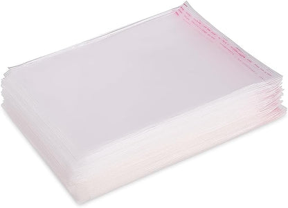 Transparent Bags 20 Pack, 13cm x 18cm, Clear Plastic Storage Bags for Organizing, Reusable Ziplock Bags for Home and Office Use
