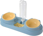 96 Pieces Cat Water & Food Feeder Bowls with Bottle (Dual Stainless Steel Bowls – Assorted Colors)