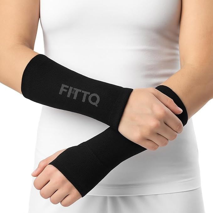 96 Pieces Elastic Wrist Support - Adjustable Compression Braces for Pain Relief - Black