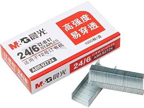 24/6 Stapler Pins, 1mm Thick, Durable & Reliable, 20 Packs Box – Heavy-Duty Office Supplies for Standard & Heavy Paperwork, High Capacity, Smooth Staples for 24/6, Ideal for Home & Office Use