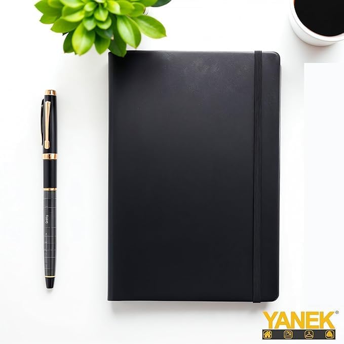 96 Pieces A5 Lined Notebook 100 Sheets (80gsm 21.9x14.5cm Black Cover)