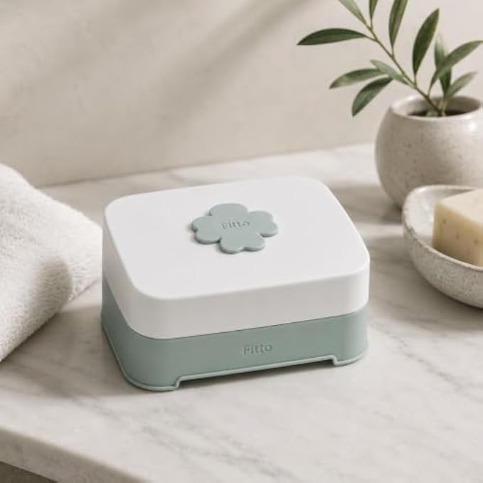 144 Pieces Soap Boxes with Drainage Design (Portable Soap Holder Case with Lid – Easy Clean Bathroom Soap Dish for Travel – Gym – Camping and Daily Use – White and Sage Green)
