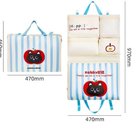 96 Pieces Blue & White Striped Tote Bags with Dog Design (Multi-Pocket Layout – 470mm x 970mm – Twill Oxford Cloth)