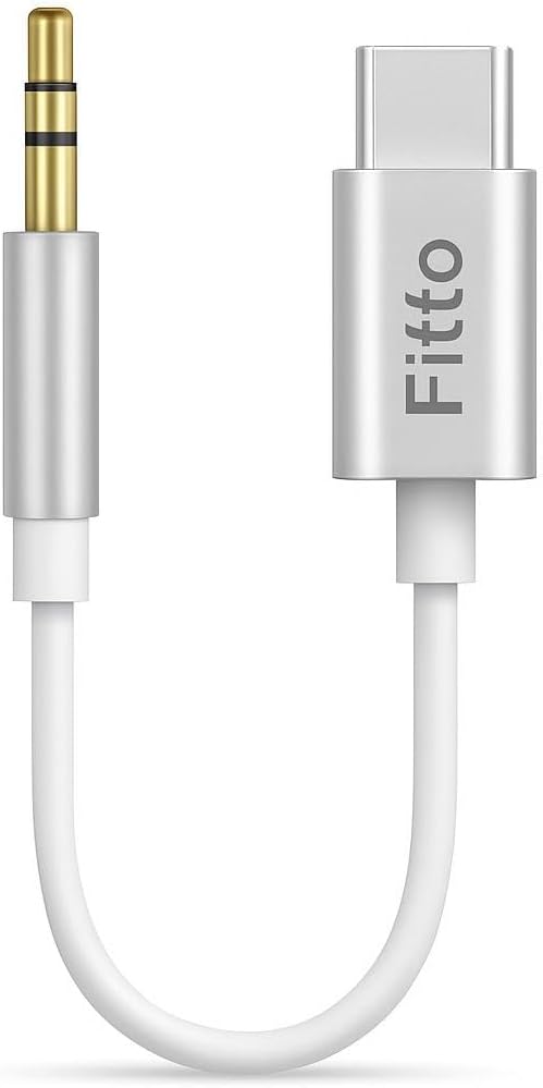 Type C to 3.5mm AUX Audio Adapter Cable, White