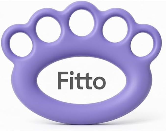 96 Pieces Purple Finger Flexibility Exercisers with 4 Finger Holes for Improved Grip Strength and Dexterity