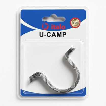 Metal U Clamp Pack of 6 - Steel U-Bolt Pipe Clamp for Conduit Tubing Exhaust and Cable Securing