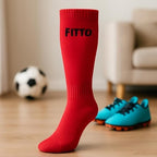 96 Pieces Anti-Slip Red Football Socks for Kids - Comfortable & Durable Sports Socks