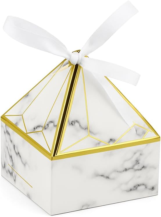 12 Pieces White Candy Gift Box 4.3x8.5x10cm for Sweets, Chocolates, Party Favors, Wedding, Birthday