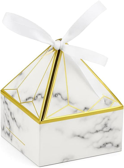 12 Pieces White Candy Gift Box 4.3x8.5x10cm for Sweets, Chocolates, Party Favors, Wedding, Birthday