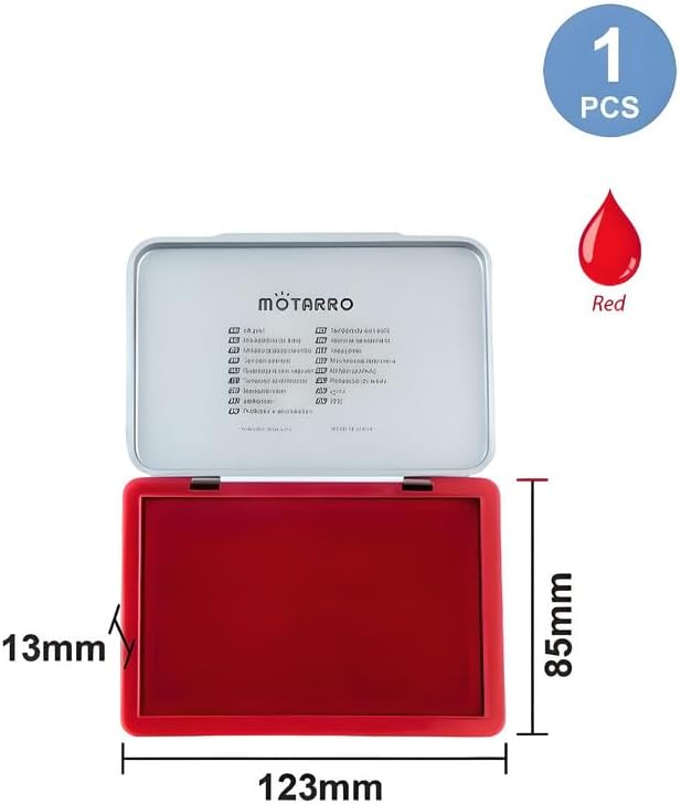 120 Pieces Ink Pads (12.3x8.5cm Red – Stamping Pad for Crafts & Office)